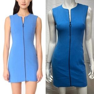 Elizabeth And James Women's 2 Blue Sleeveless Zip Front Bodycon Susannah Dress